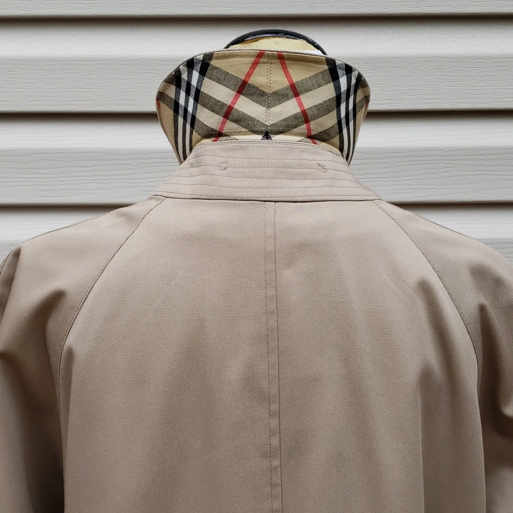 BURBERRY NOVA CHECK LINED REMOVABLE WOOL LINER CAR COAT TRENCH COAT - Picture 5 of 14